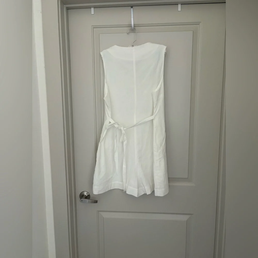 Commense White V-Neck Button Short Romper NWT Size XL 100% cotton - Picture 2 of 6